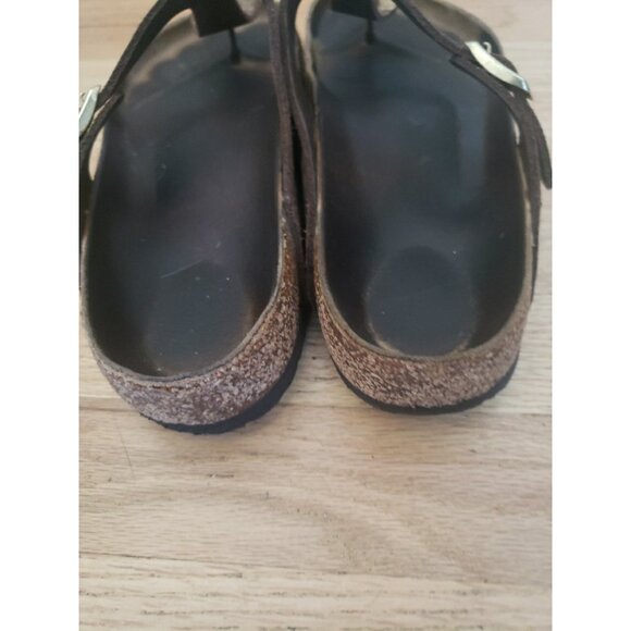 Birkenstock Gizeh Thong Sandal Sz 9/9.5 EU 40 Womens Metallic Gold Brown - Picture 6 of 14